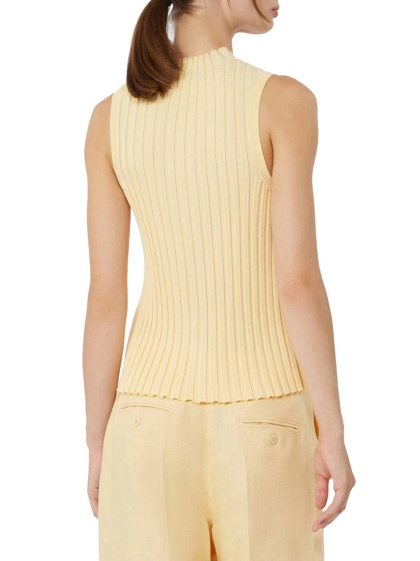 Max Mara Light Yellow Wkdbautta Silk Camisole