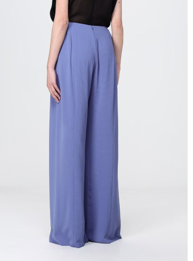 Emporio Armani High Waisted Back Zip Palazzo Trousers