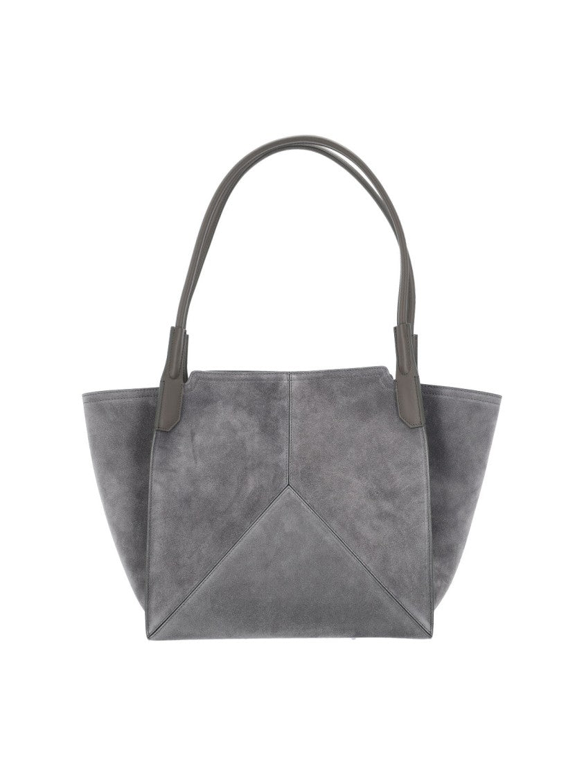 Victoria Beckham Structured Grey Bag With Minimalist Design