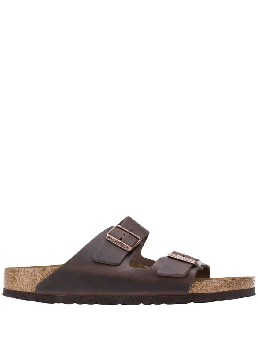 Birkenstock Arizona Sfb Brown Calf Leather Slip-On Loafers