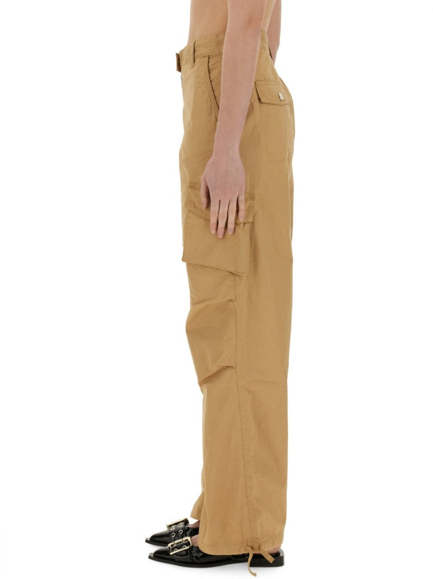 Ganni Cotton Twill Cargo Pants