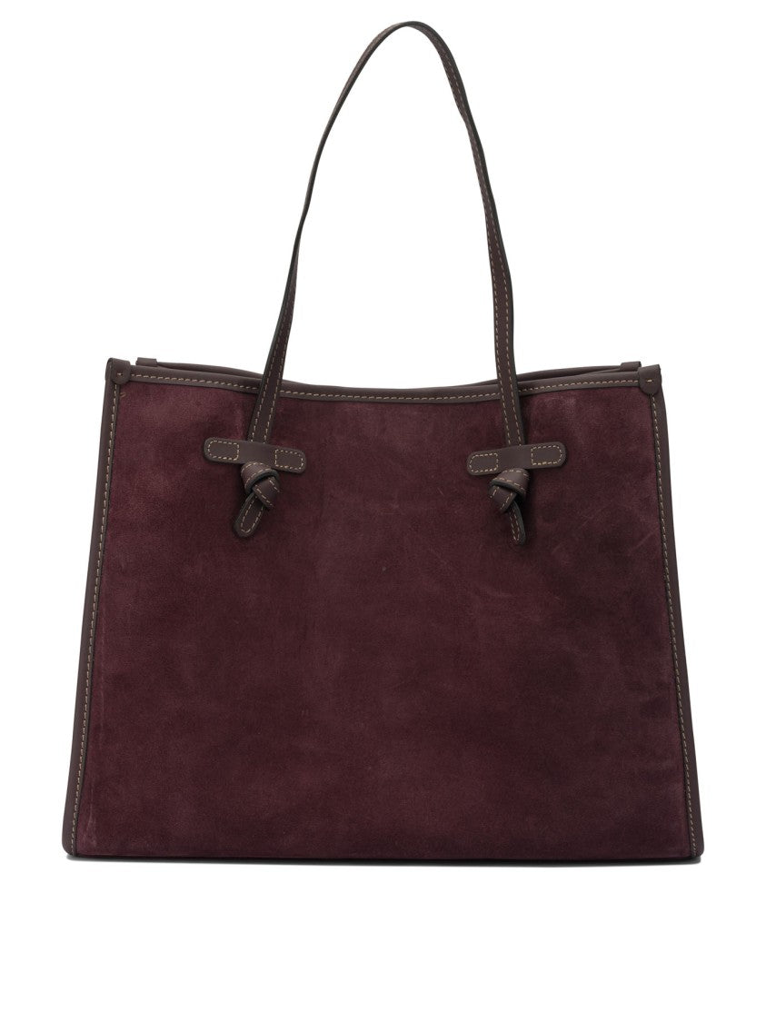 Gianni Chiarini Bordeaux Suede Leather Handbag