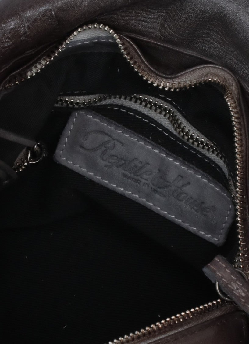 Reptile's House Gradient Brown Shoulder Bag With Braided Details