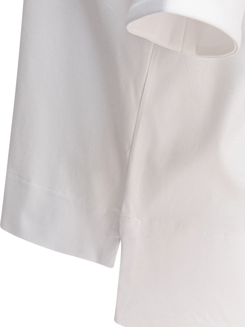 Max Mara Pure Cotton Short-Sleeve Shirt With Design