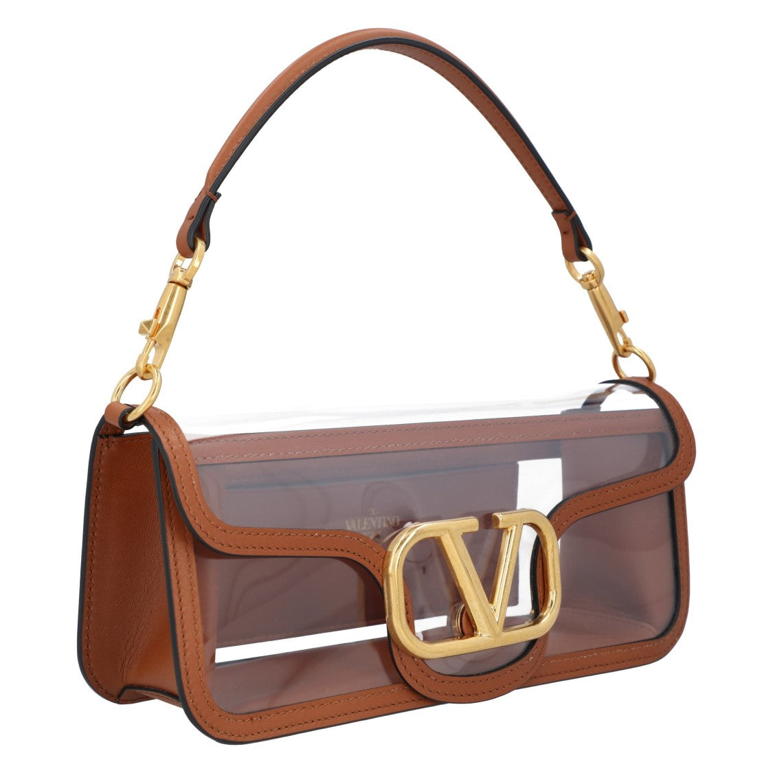 Valentino Locò Shoulder Bag Transparent/Brown