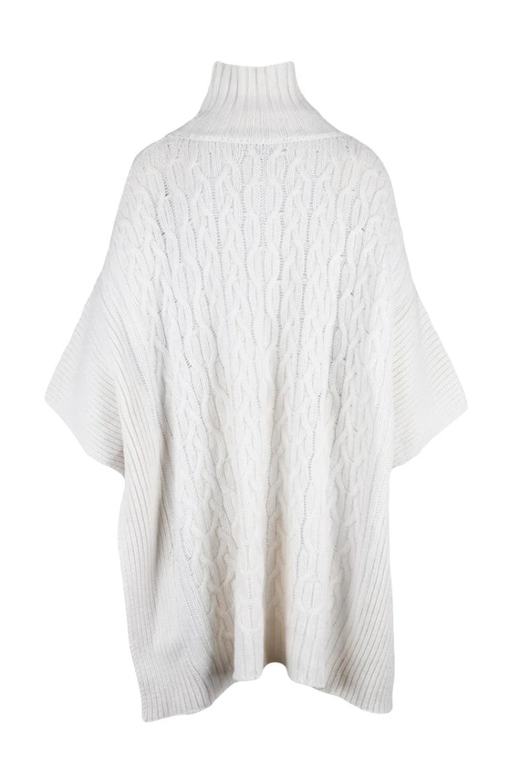 Eleventy Cashmere Cape Sweater - White