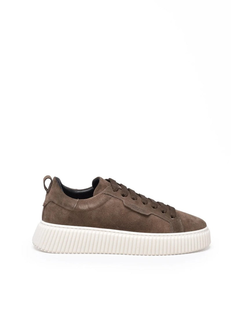 Antony Morato Brown Leather Sneakers