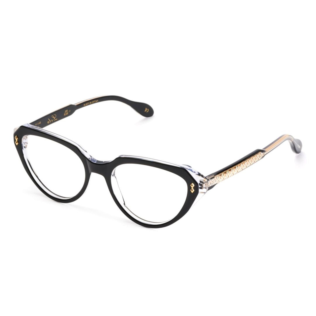 Kador Lola Glamour Cat-Eye Frame Eyeglasses With Textured Gold Accents