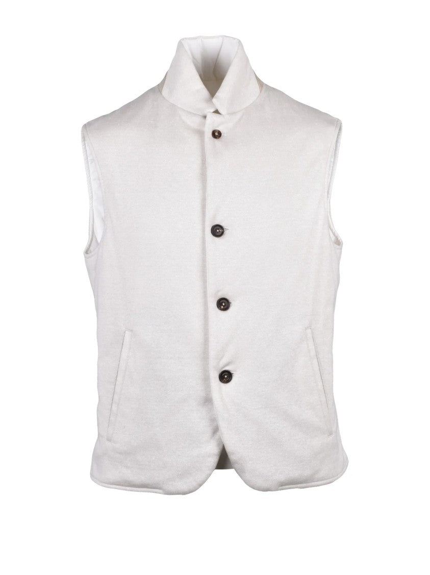 Eleventy Beige Centogrammi Reversible Vest