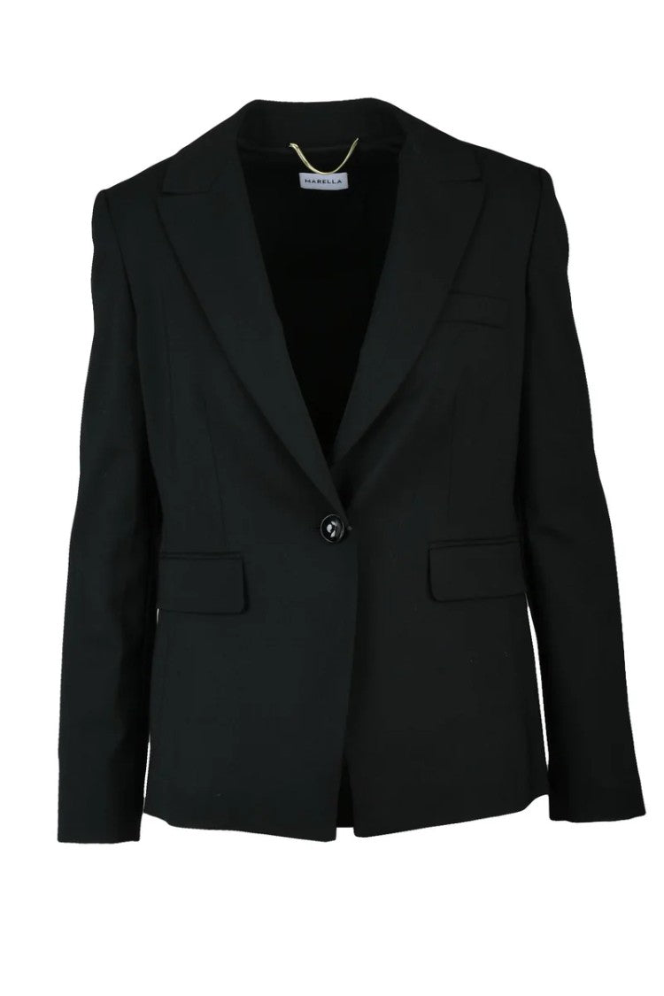 Marella Wool Elastane Jacket - Black