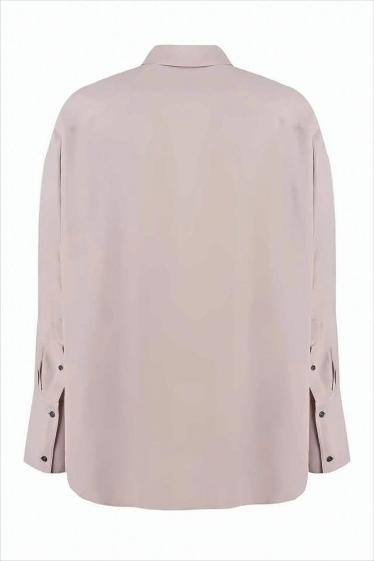 Ami Paris Long-Sleeved Loose-Fitting Shirt With Classic Collar