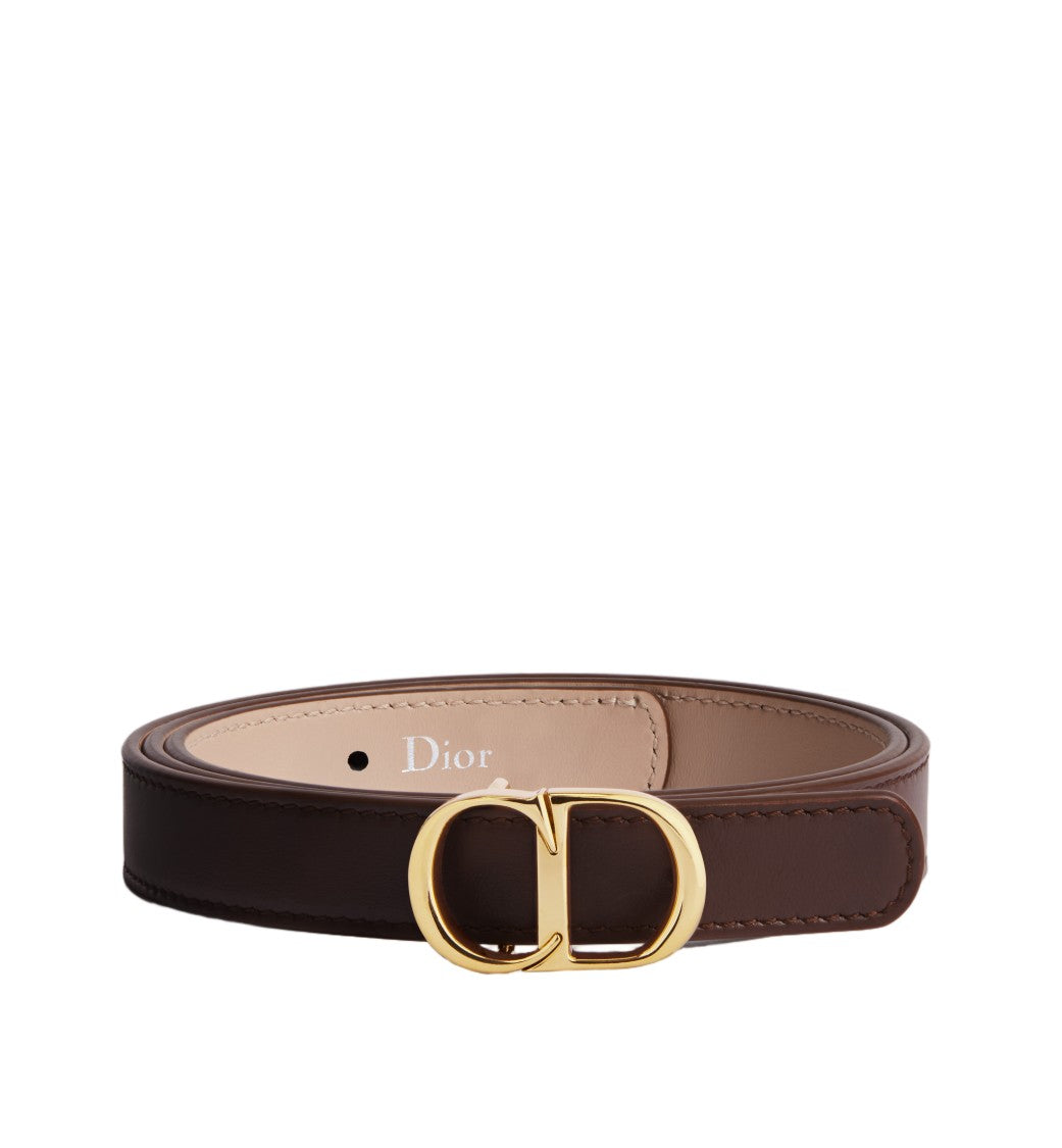 Christian Dior Signature Leather Polished Buckle Belt