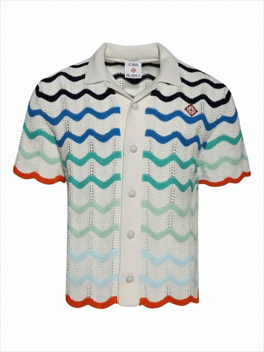 Casablanca Short-Sleeve Knit Shirt