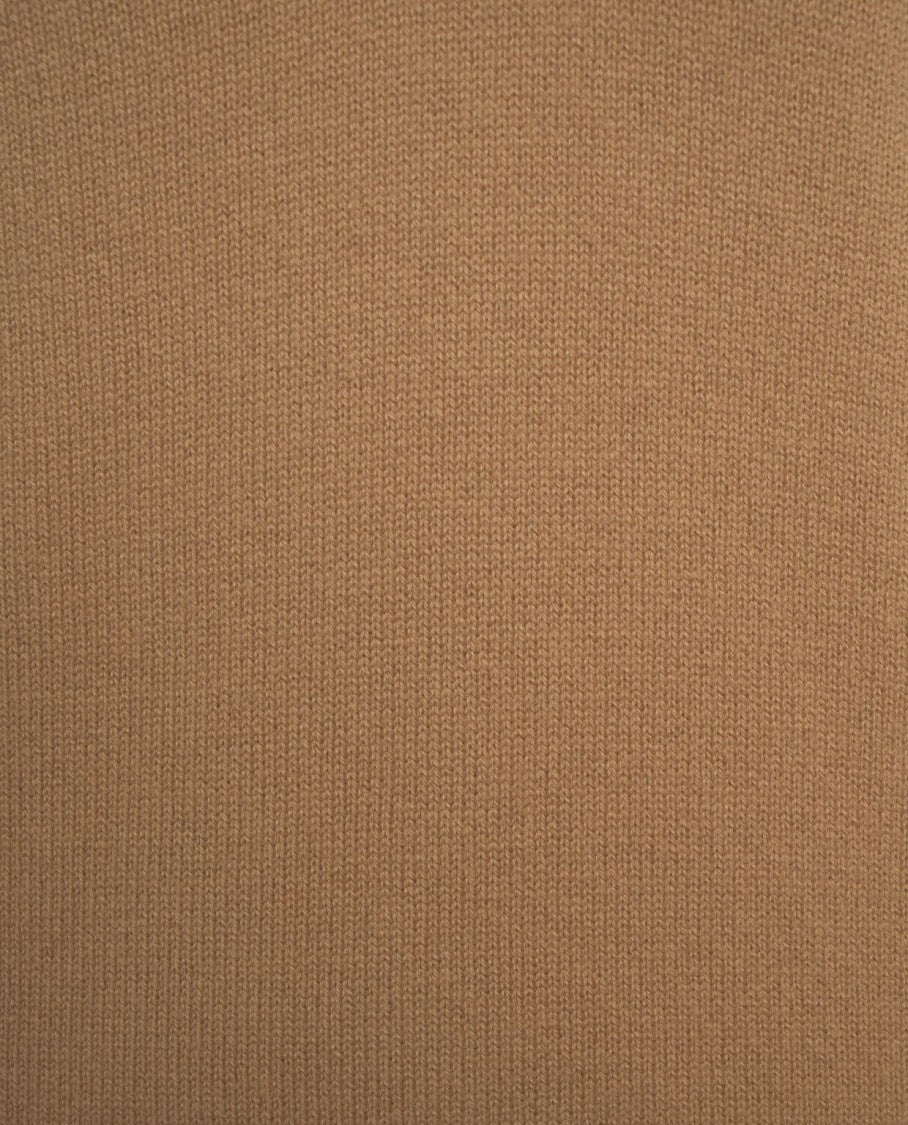 N°21 Beige Knit Polo Sweater With Contrast-Striped Collar