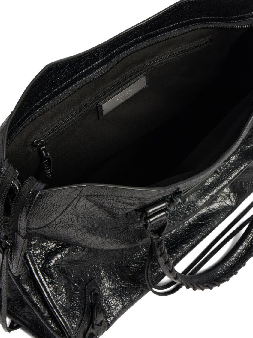 Balenciaga Black Rectangular Lamb Leather Shoulder Bag