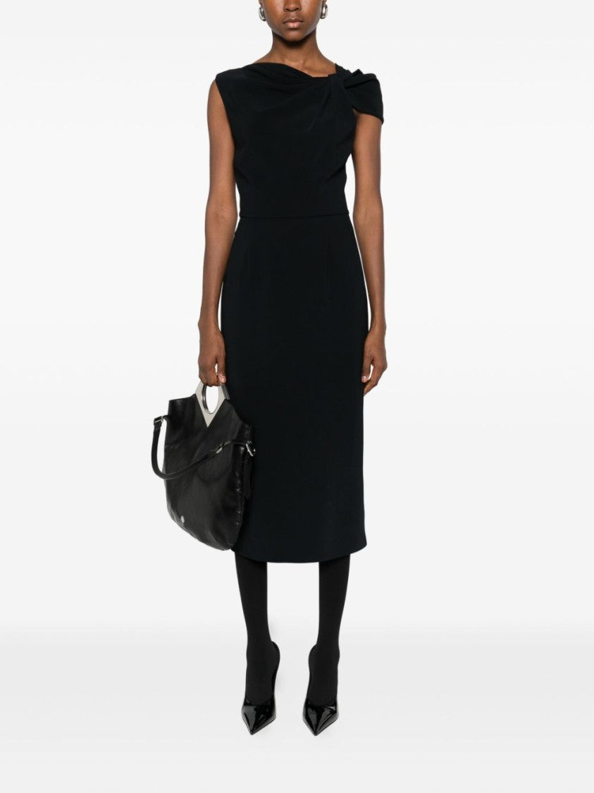 Givenchy Knee-Length Black Silk And Nylon Dress