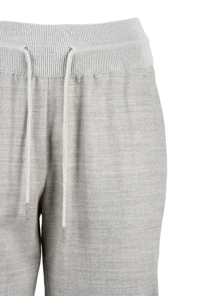 Panicale Light Grey Stretch Wool Cashmere Pants
