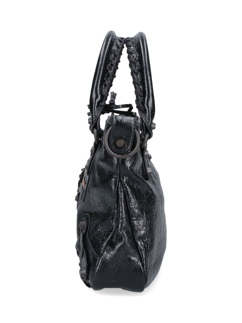 Balenciaga Black Le City First Arena Lambskin Leather Shoulder Bag