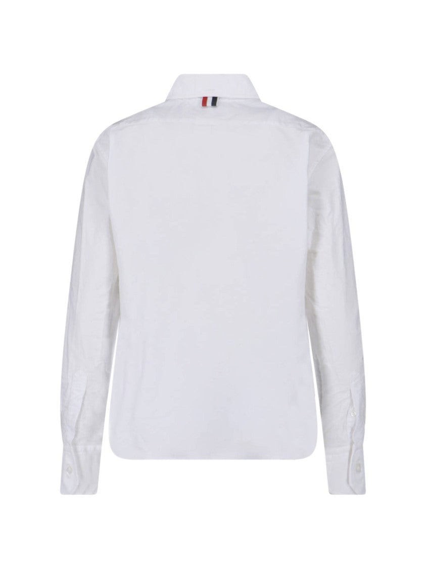 Thom Browne White Hector Trophy Embroidered Cotton Shirt