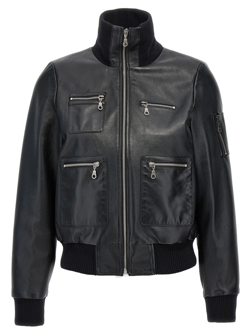 Chloé Leather Bomber Jacket