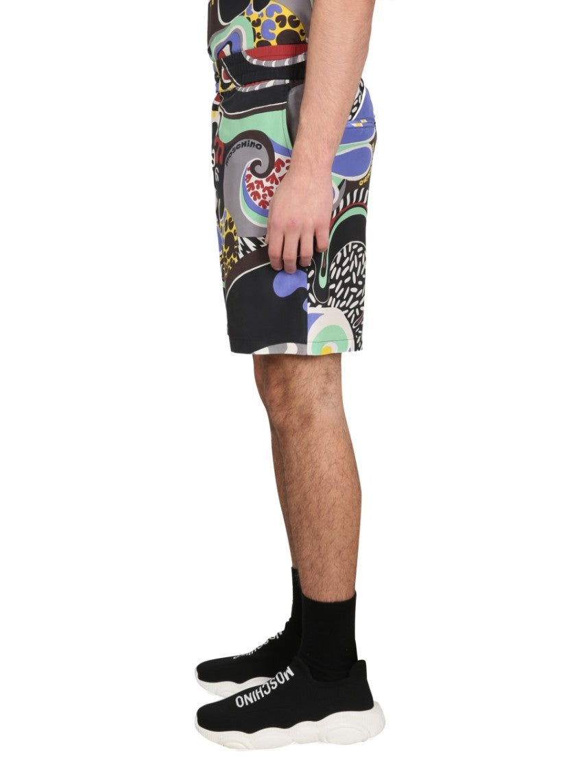 Moschino Psychedelic Print Bermuda Shorts