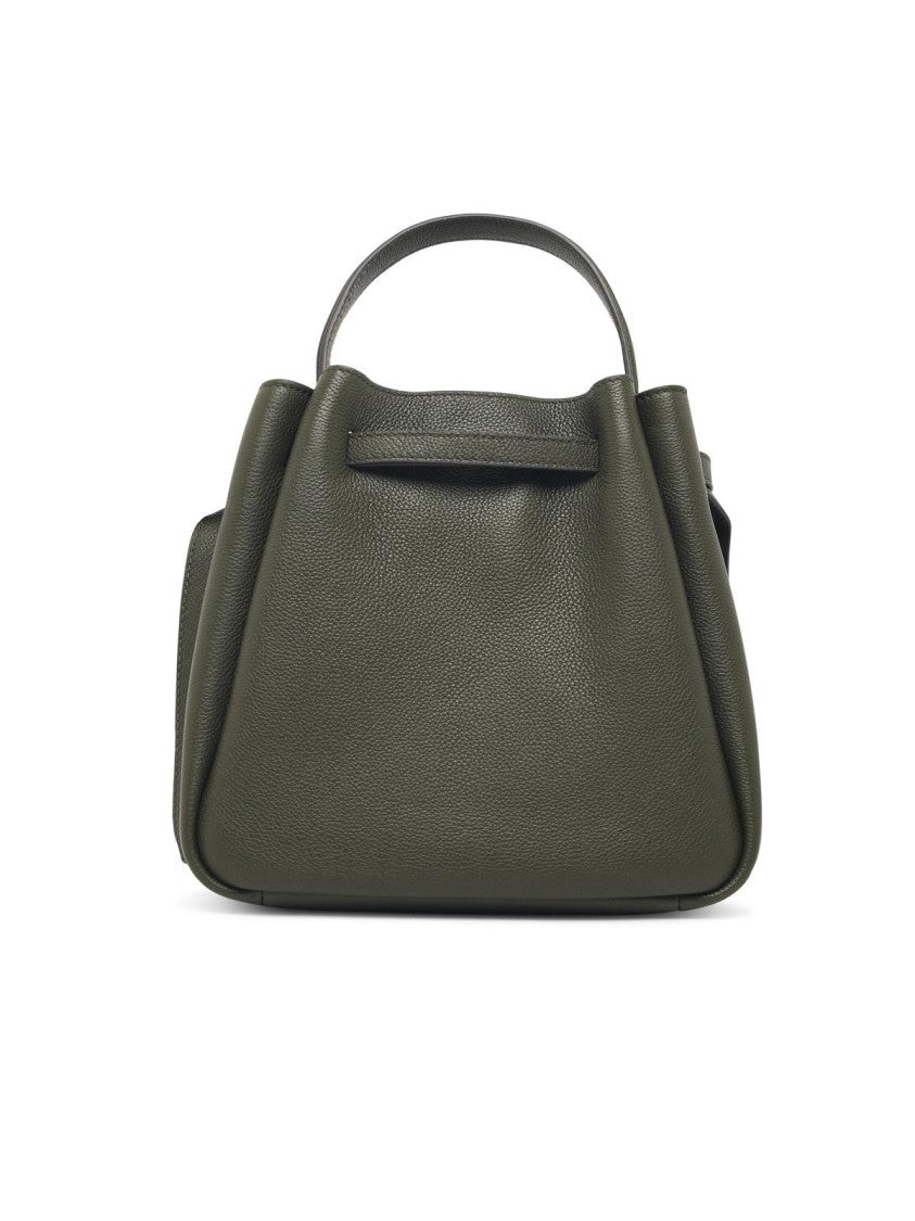Tory Burch Romy Hammered Leather Bucket Bag - Green
