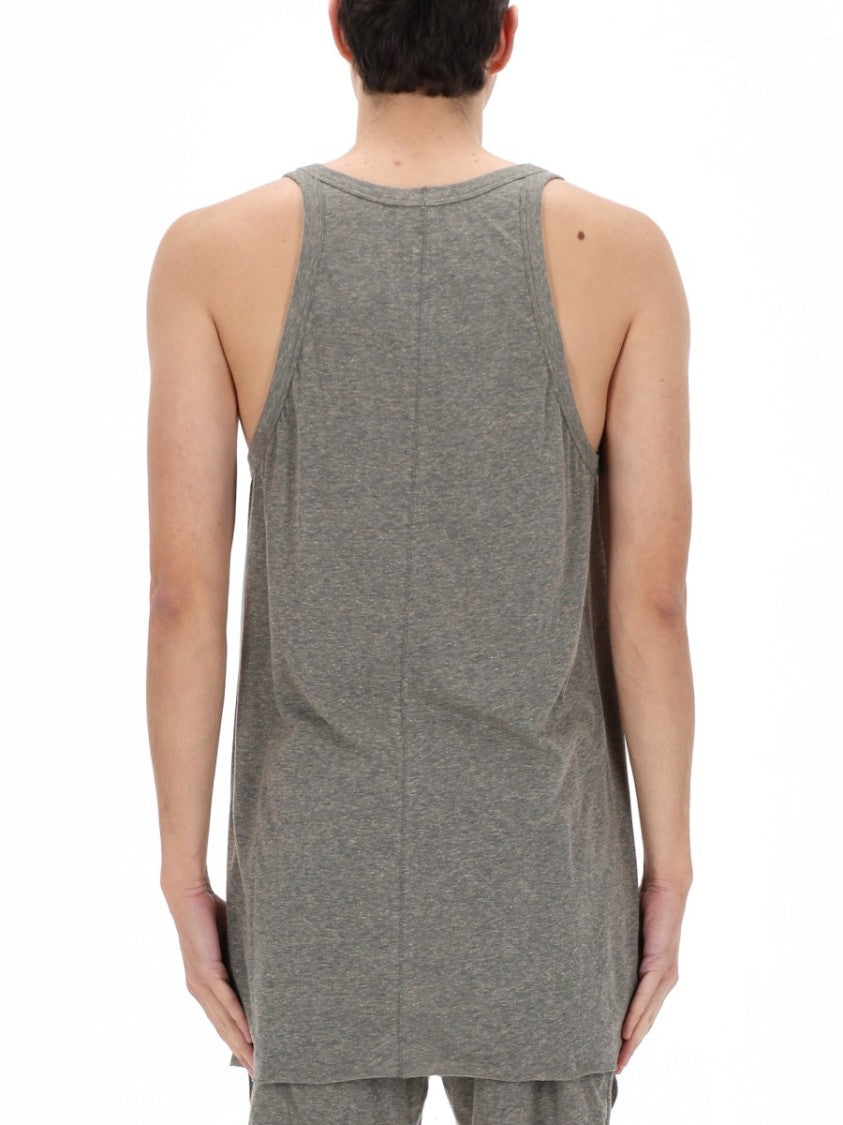Rick Owens Sleeveless Scoop Neck Seam Tank Top