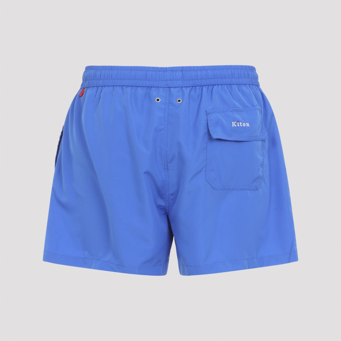 Kiton Sporty Blue Swim Shorts With Flap Pockets