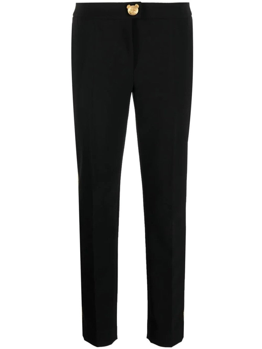 Moschino Straight-Leg Trousers With Gold Chain Detail