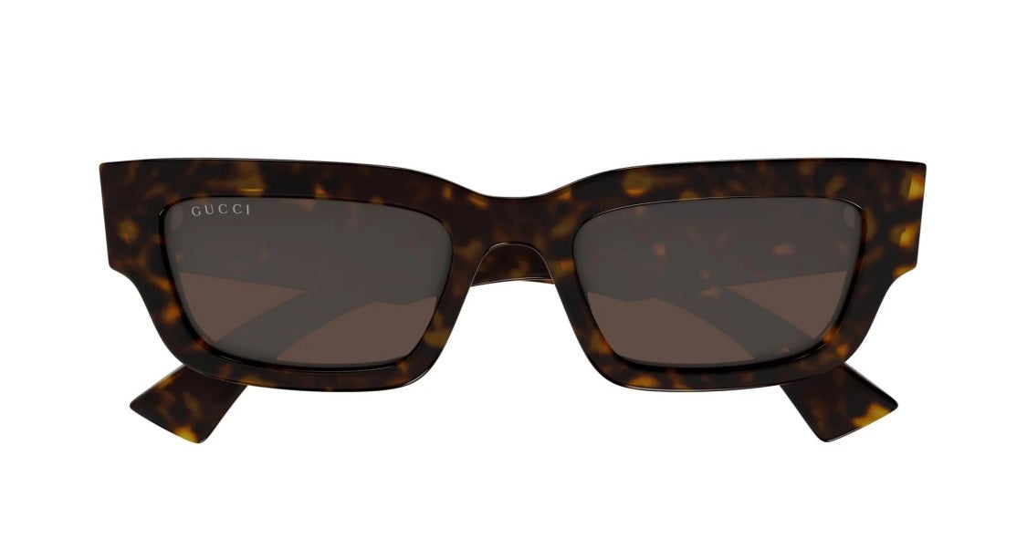 Gucci Havana Oversized Square Frame Tortoiseshell Sunglasses