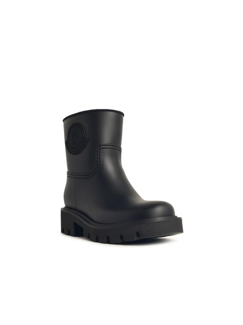 Moncler Kickstream' Black Pvc Rain Boots