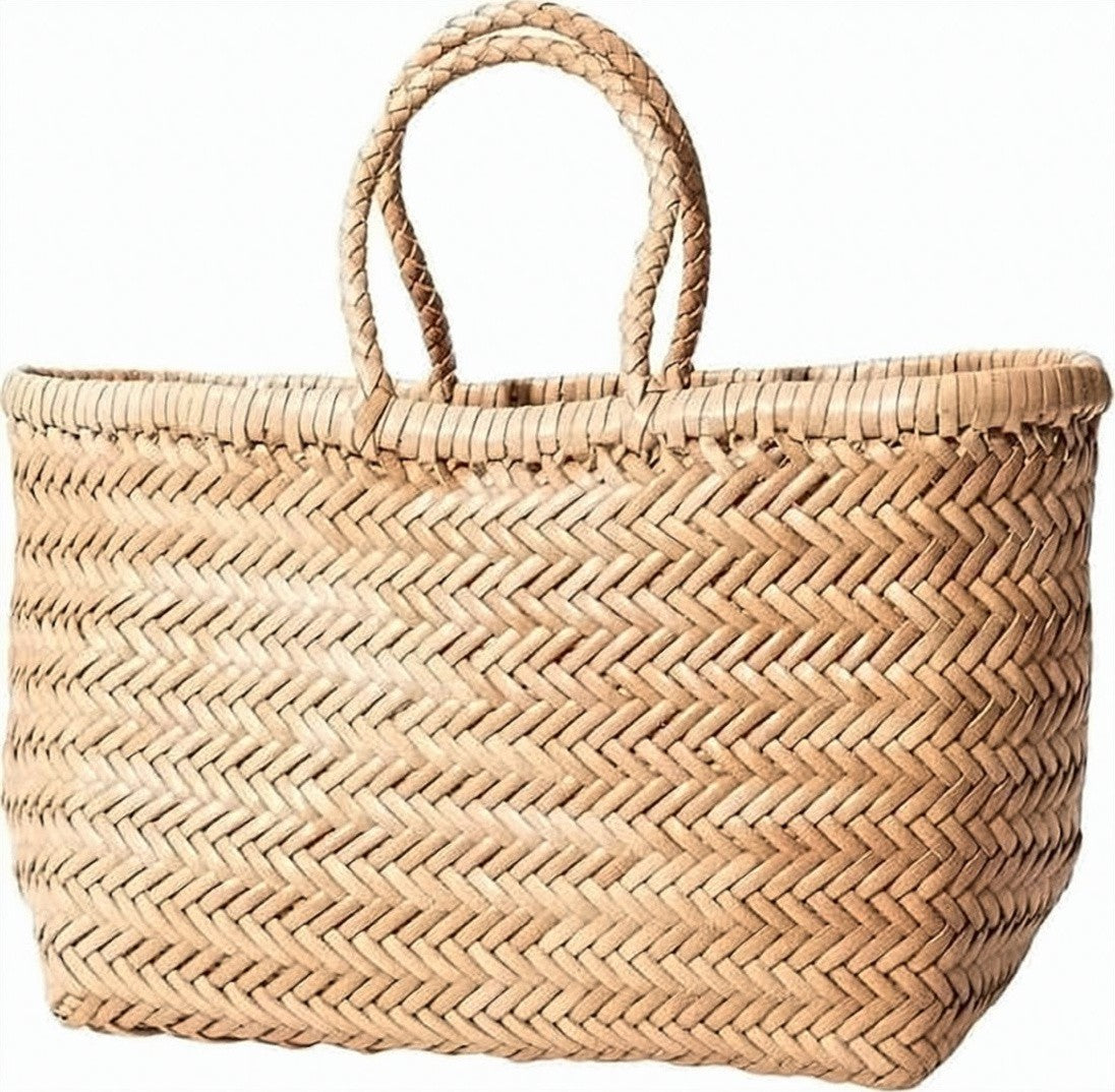 Dragon Diffusion Woven Leather Shoulder Bag With Herringbone Texture