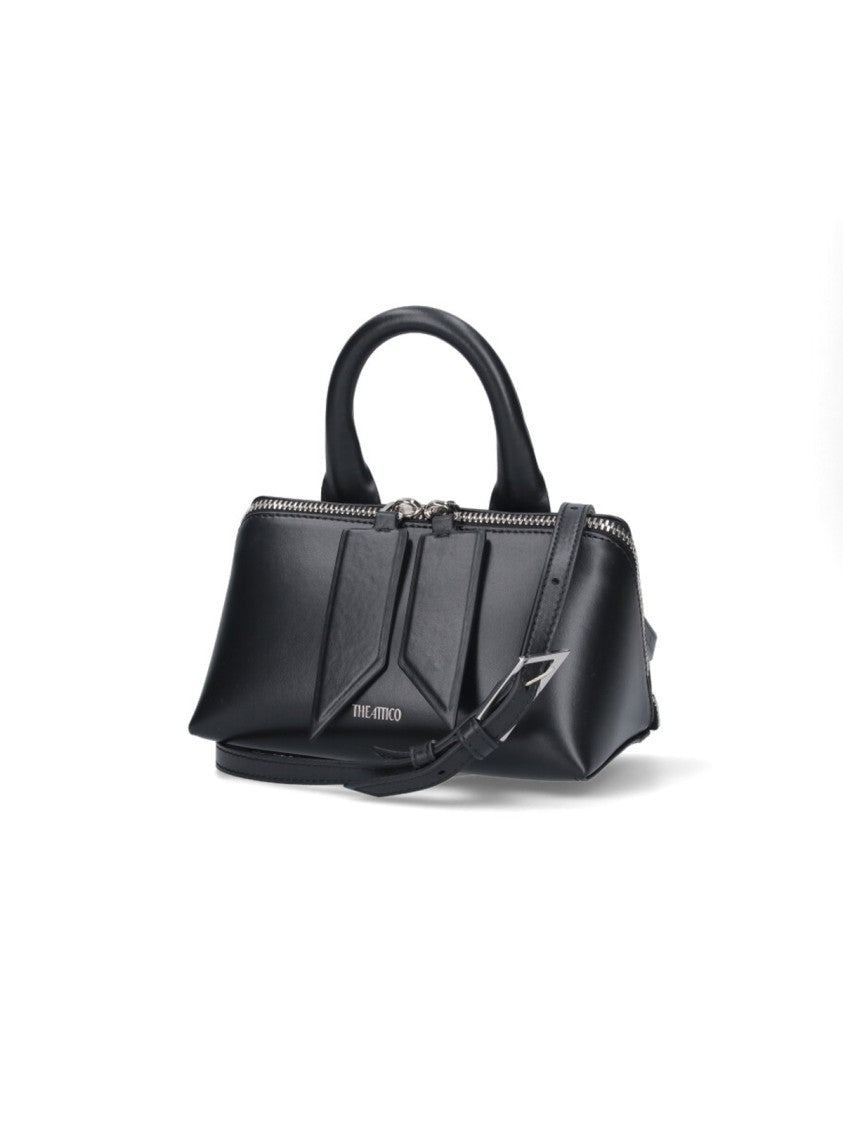 The Attico Rectangular Handbag With Silver Hardware