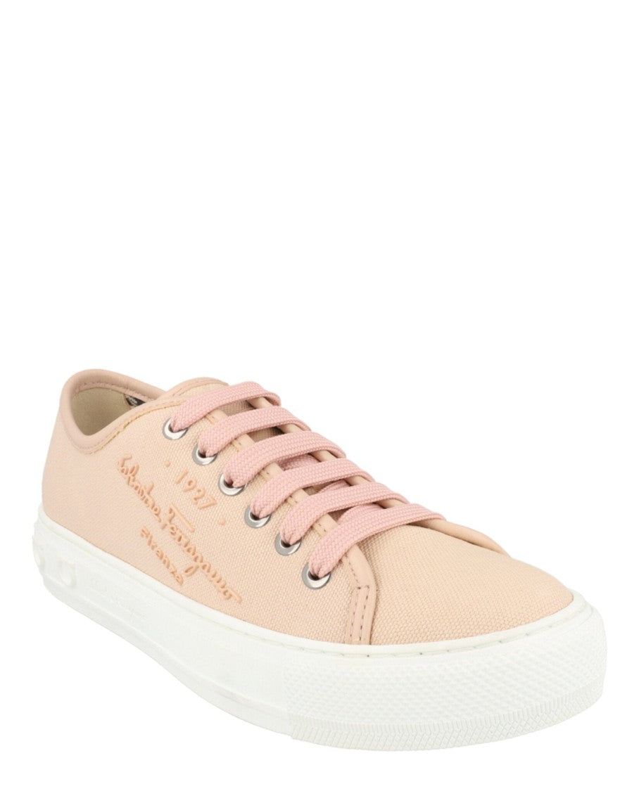 Ferragamo Mediterr Canvas Low-Top Sneakers