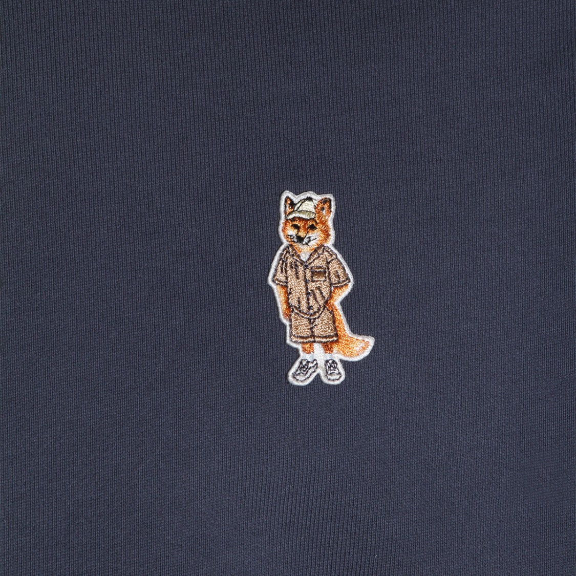 Maison Kitsuné Crewneck Sweater With Embroidered Fox Character
