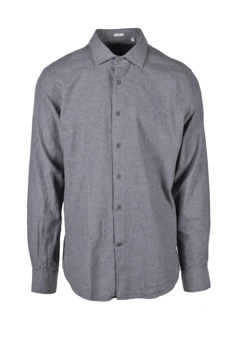 Ognunolasua Grey Textured Cotton Shirt