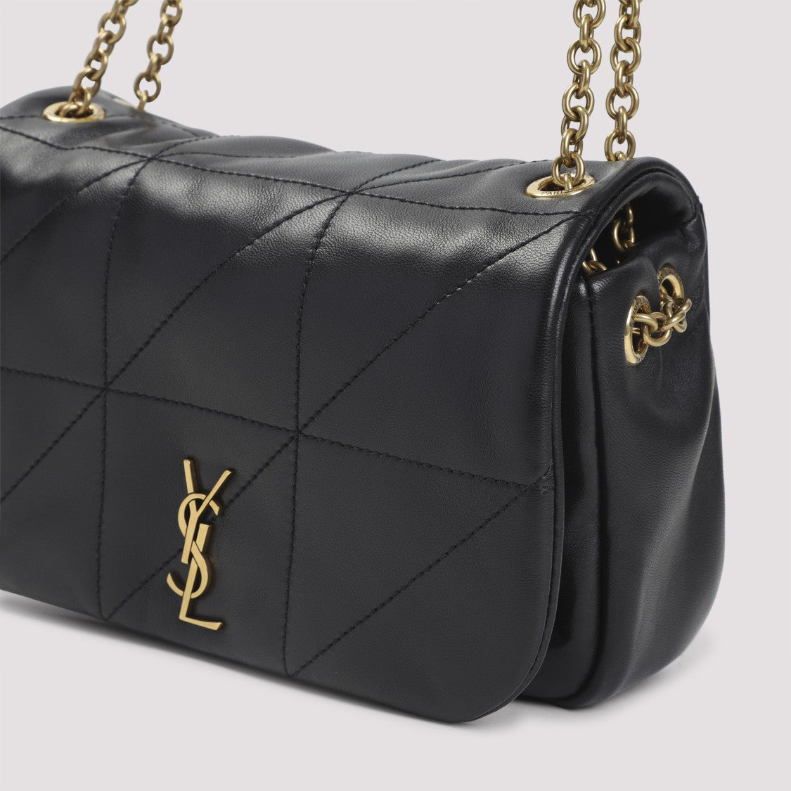 Saint Laurent Quilted Black Lamb Leather Shoulder Bag