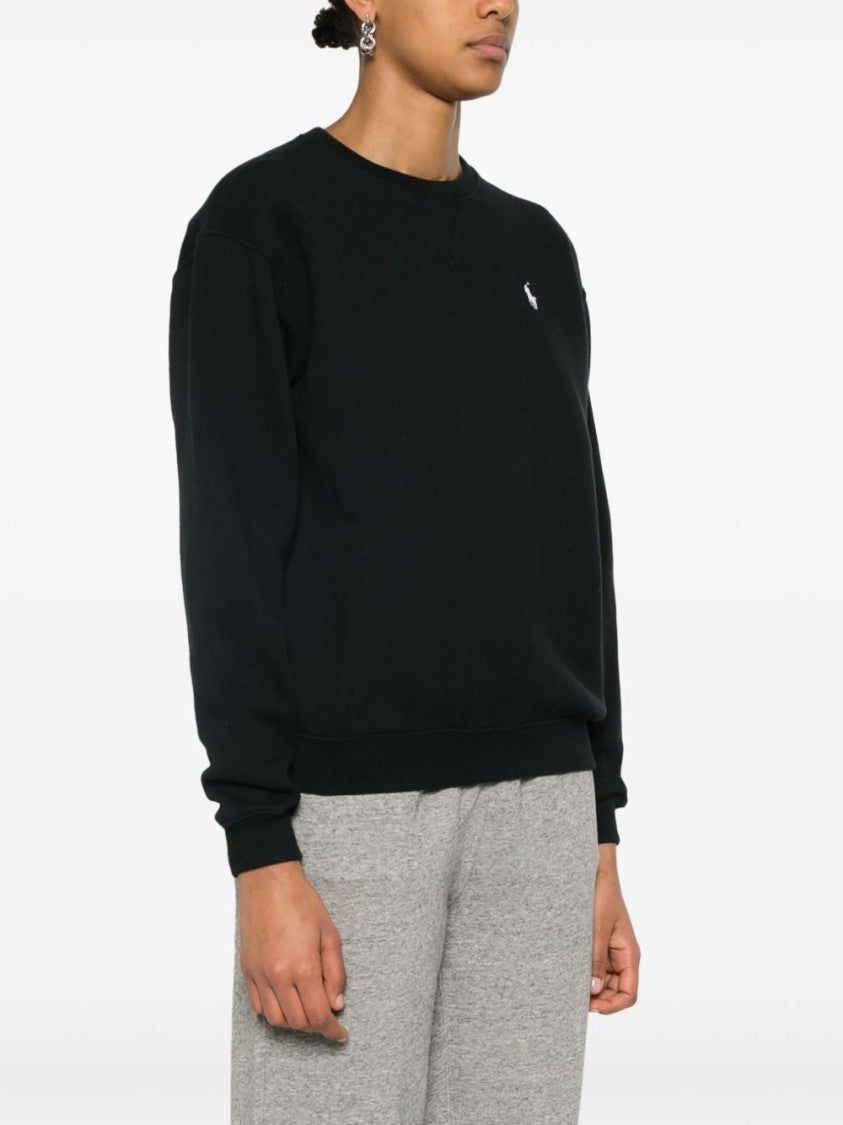 Polo Ralph Lauren Relaxed Fit Black Cotton-Blend Sweatshirt