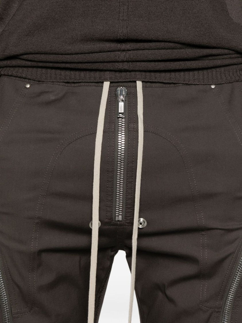 Rick Owens Slim Fit Utility Trousers With Elasticated Waistband