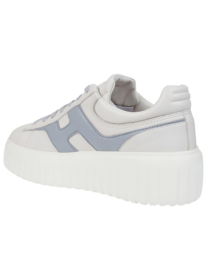 Hogan H645 Leather Sneakers With Platform Sole