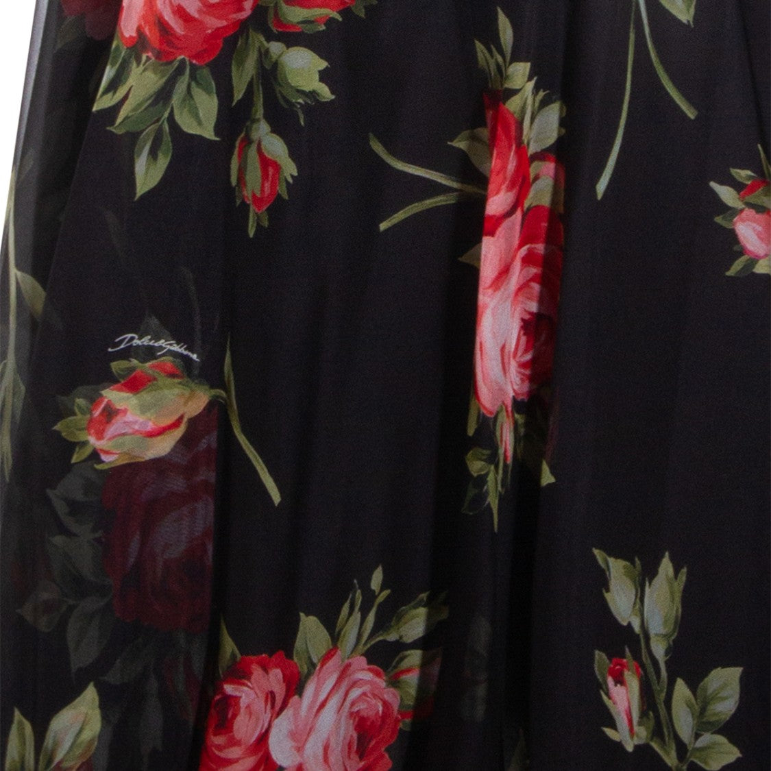 Dolce & Gabbana Silk Skirt With High Waist