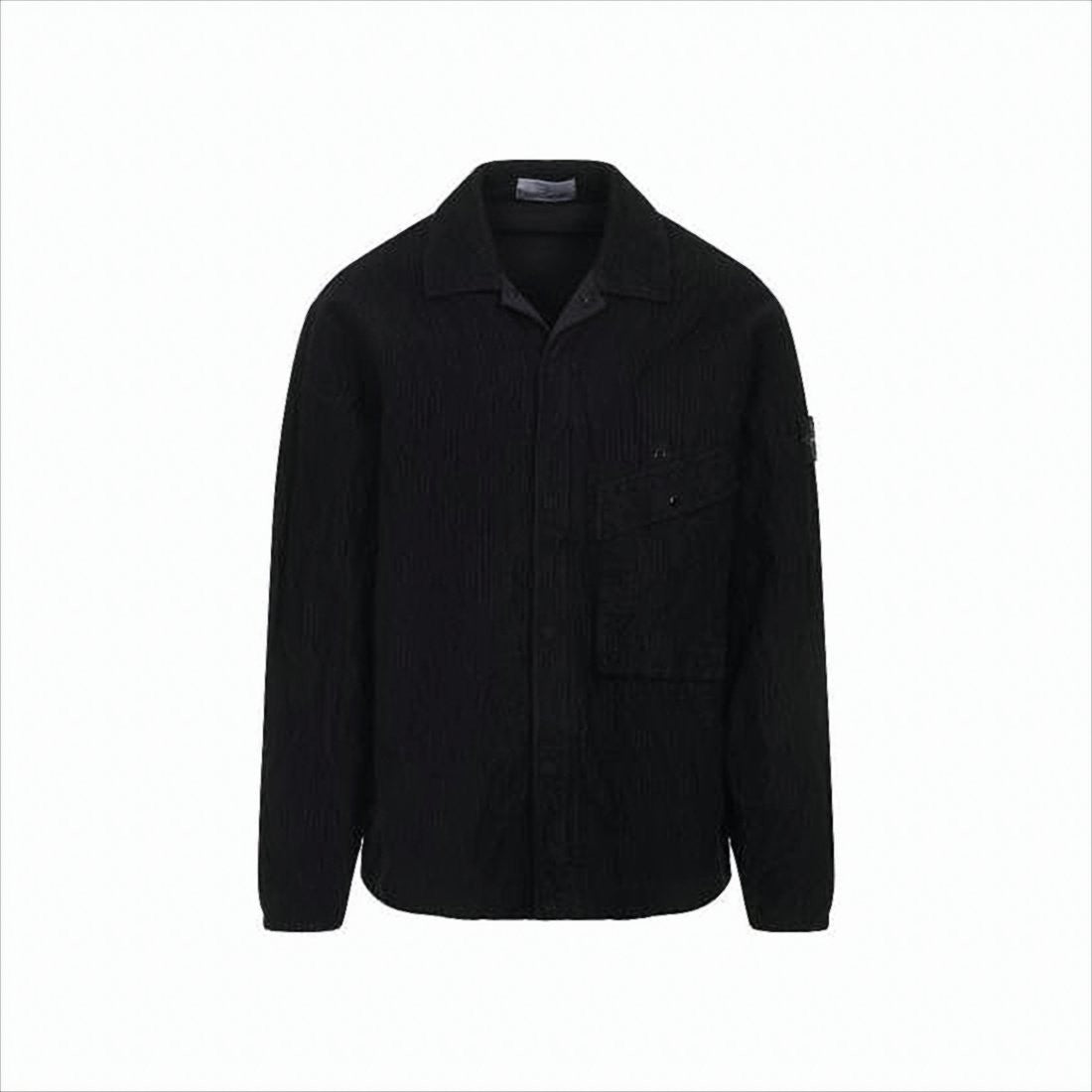 Stone Island Textured Black Casual Jacket