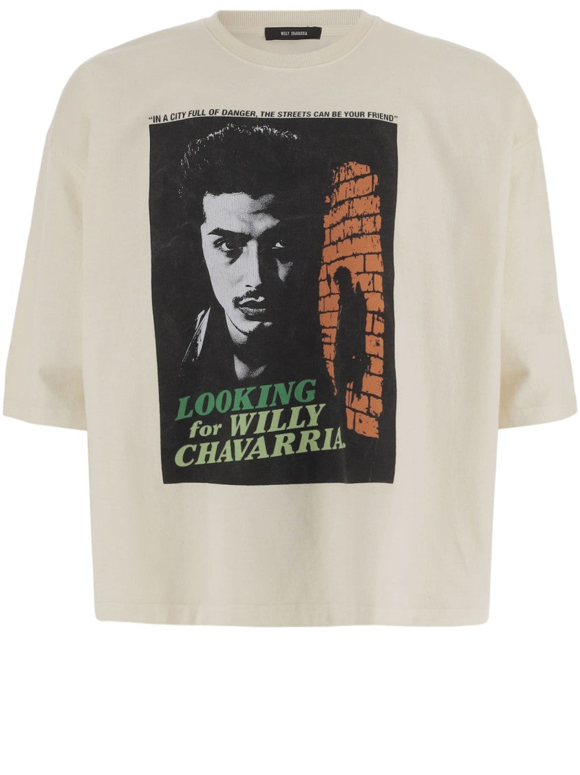 Willy Chavarria Graphic Print Cotton T-Shirt With Round Neck