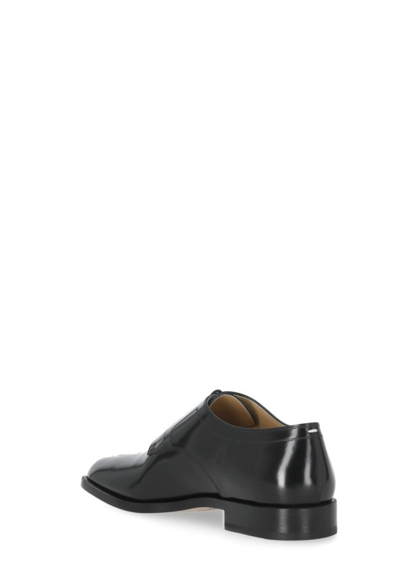 Maison Margiela Black Tabi Toe Patent Leather Brogues