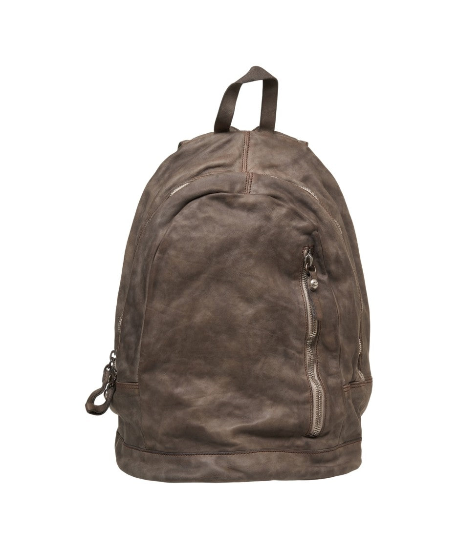 Campomaggi Campomaggi Distressed Leather Backpack With External Zip Pockets