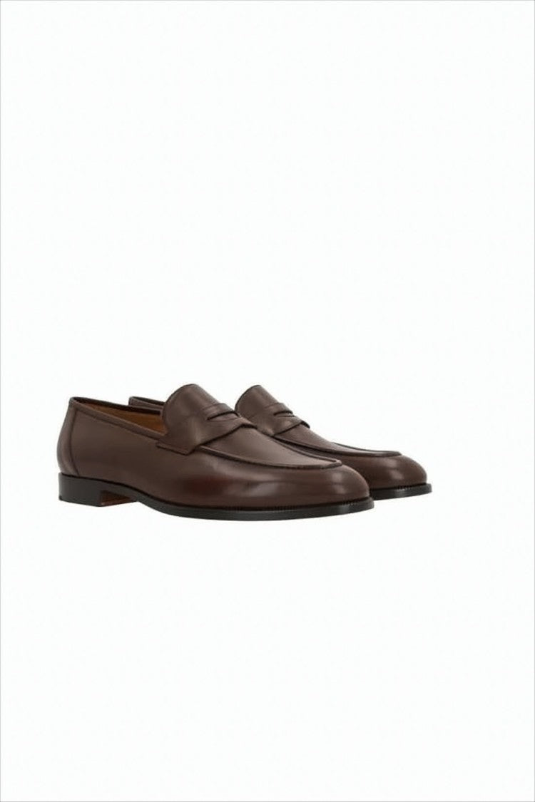 Loro Piana Calfskin Leather Loafers With Classic Penny Strap