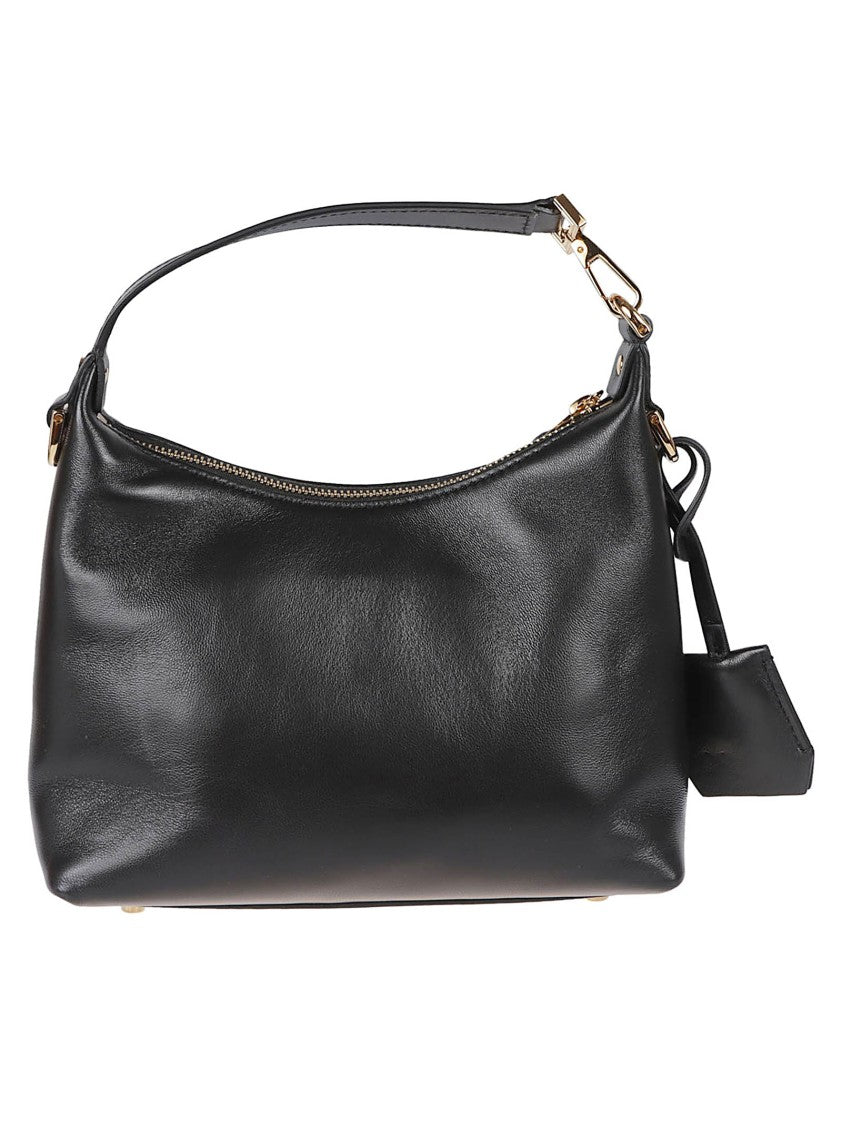 Versace Black Leather Bag With Adjustable Strap