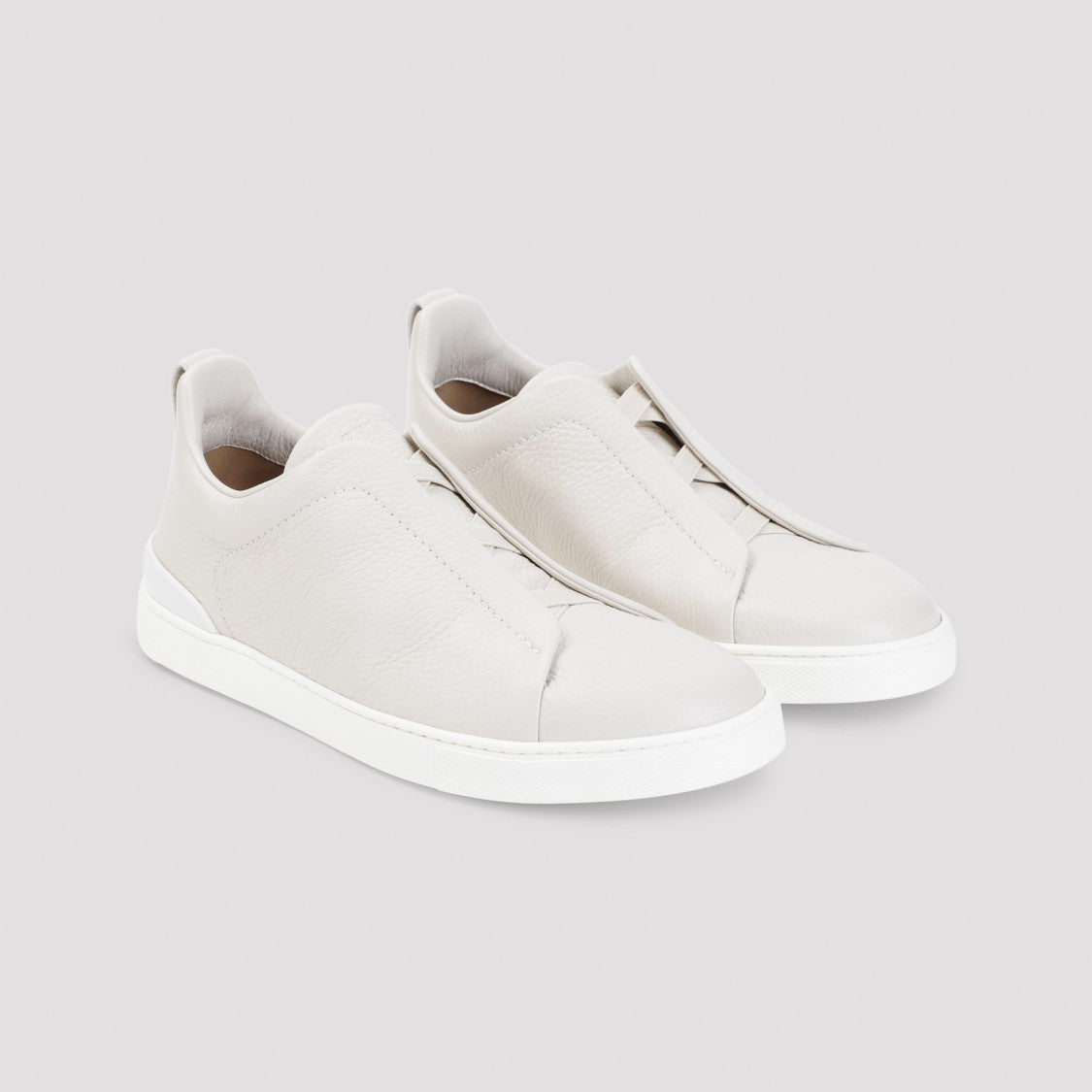 Zegna Minimalist Slip-On Sneakers With Premium Leather