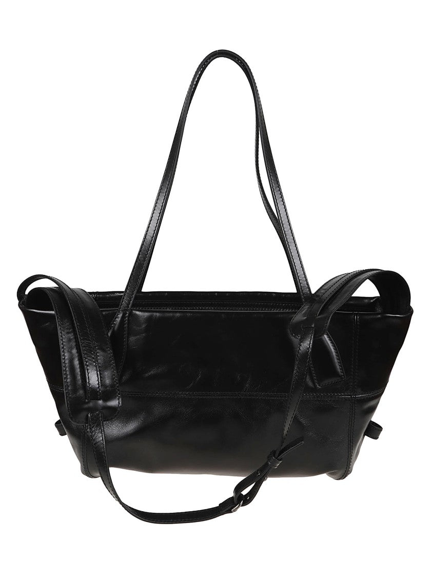Balmain Smooth Calf Leather Shopper Bag With Adjustable Strap