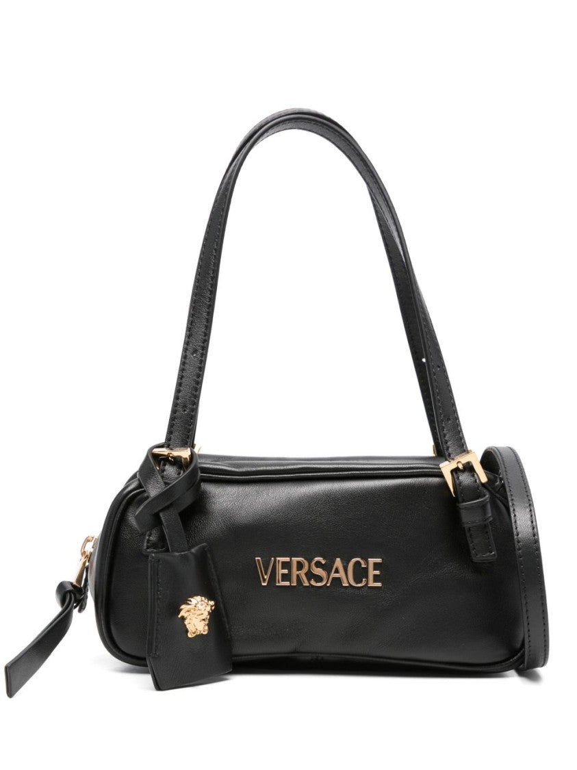Versace Rectangular Handbag With Polished Finish